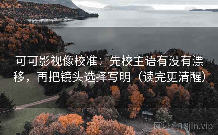可可影视像校准：先校主语有没有漂移，再把镜头选择写明（读完更清醒）
