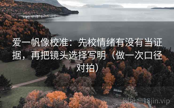 爱一帆像校准:先校情绪有没有当证据,再把镜头选择写明(做一次口径对拍) 爱一帆像校准:先校情绪有没有当证据,再把镜头选择写明(做一次口径对拍)