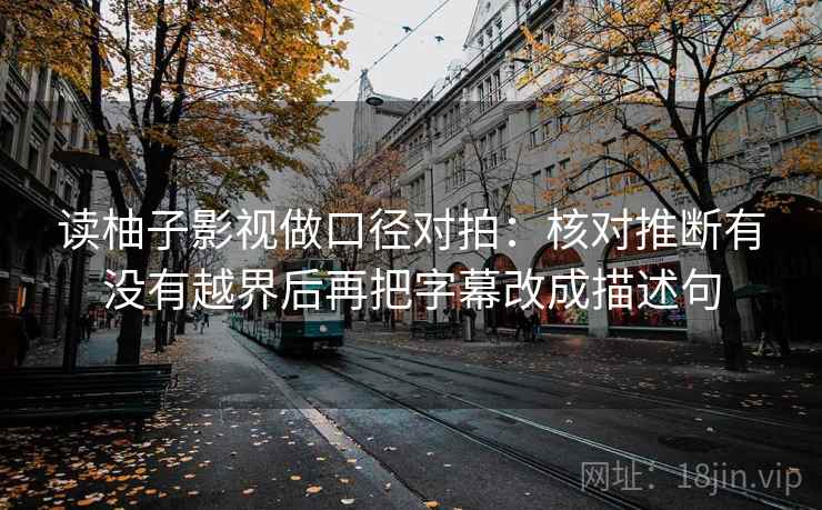 读柚子影视做口径对拍：核对推断有没有越界后再把字幕改成描述句